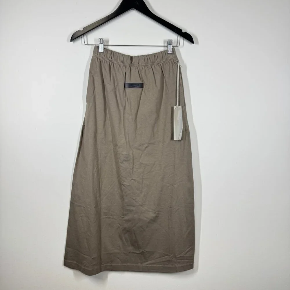 Essentials Fear of God Women's Taupe Long Midi Skirt Size XS